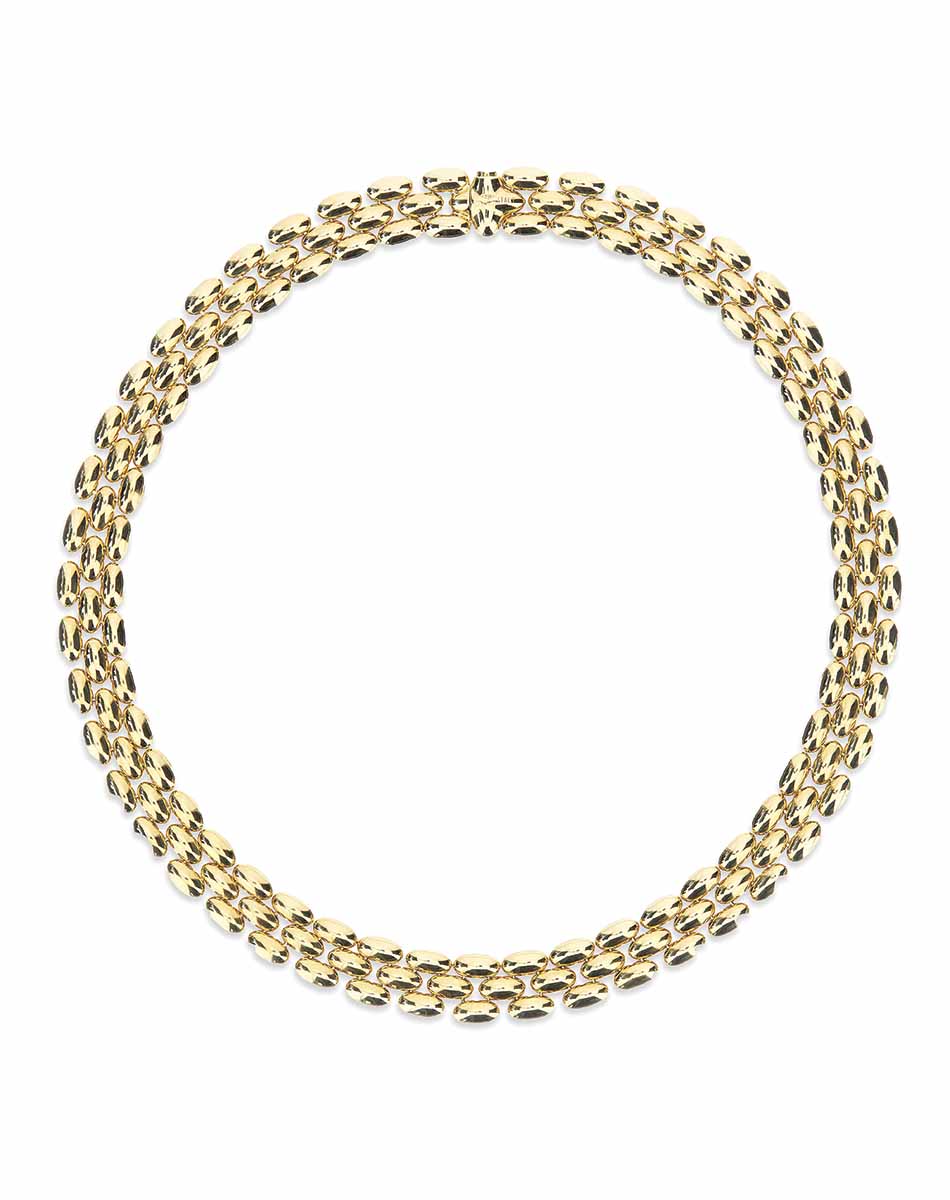 "Diva" gold and diamonds statement necklace