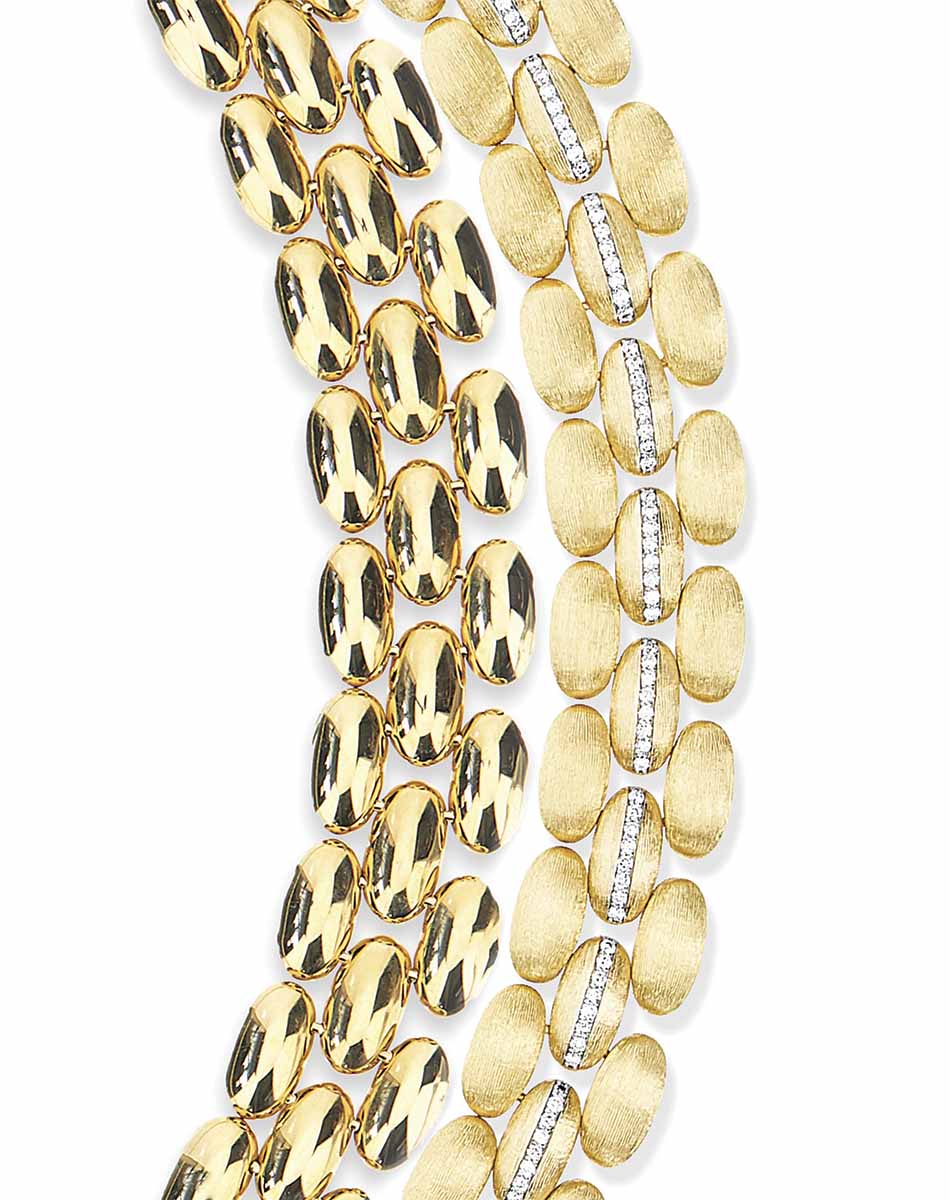 "Diva" gold and diamonds statement necklace