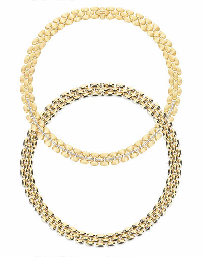 "Diva" gold and diamonds statement necklace