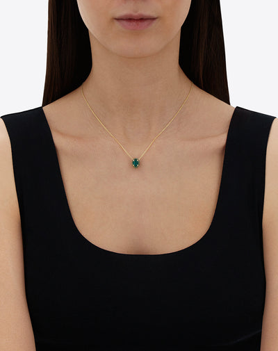 "REVERSE" GOLD, SAPPHIRE, TSAVORITE, AMETHYST, GREEN LABRADORITE AND ROCK CRYSTAL DOUBLE-FACE NECKLACE