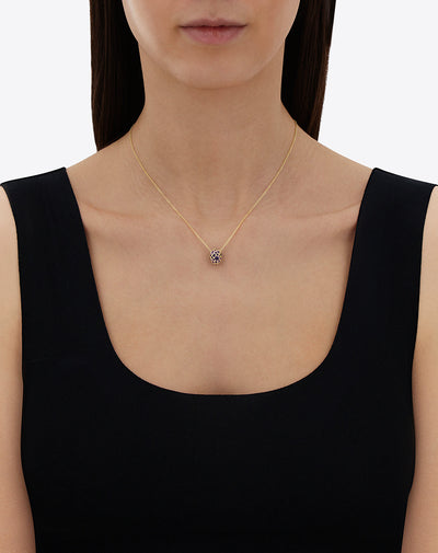 "REVERSE" GOLD, SAPPHIRE, TSAVORITE, AMETHYST, GREEN LABRADORITE AND ROCK CRYSTAL DOUBLE-FACE NECKLACE