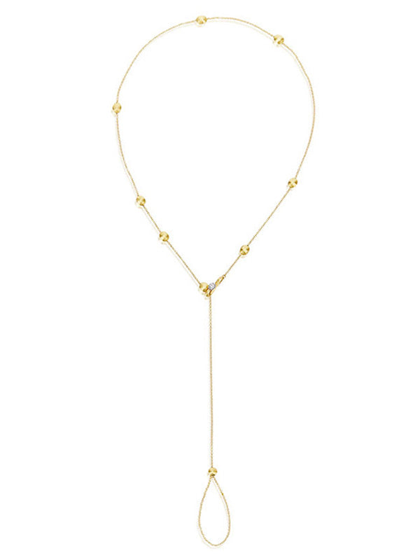 "soffio gitano" gold and diamonds bracelet and necklace