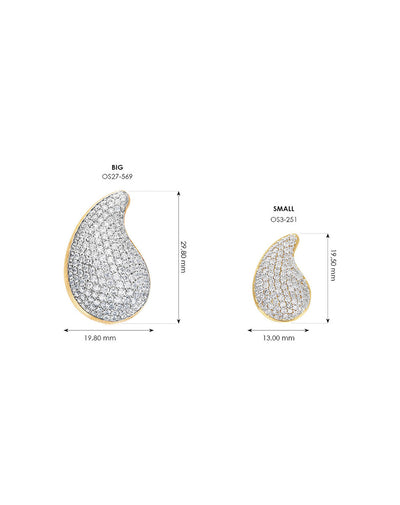 orecchini mini "CACHEMIRE" in oro e diamanti