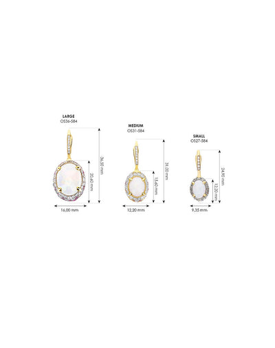 "reverse" ciliegine gold, pink sapphires, rubies, white australian opal and diamonds double-face ball drop earrings (medium)