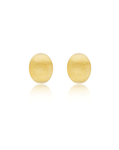 "Muse" gold pearl lobe earrings (small)