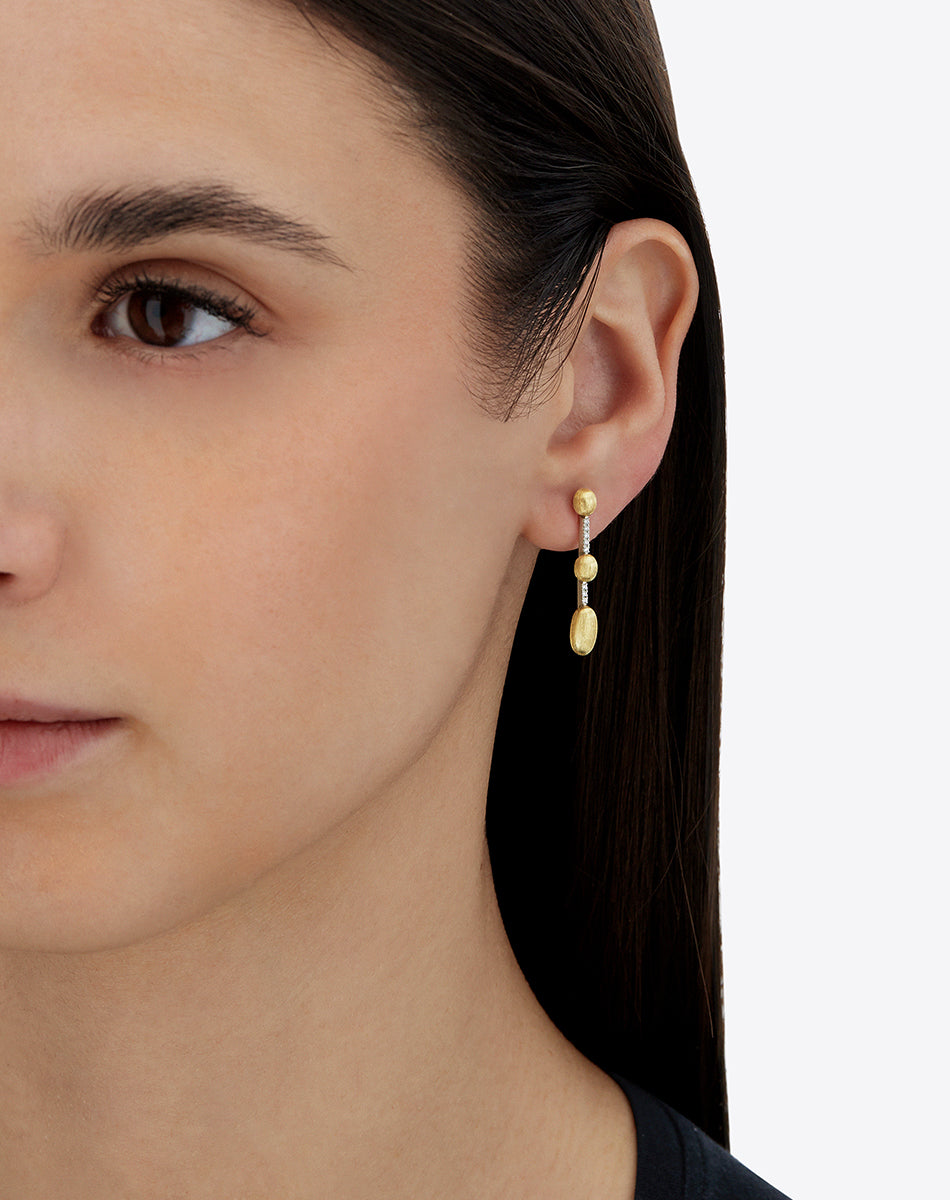 "Élite" gold and diamonds handmade earrings