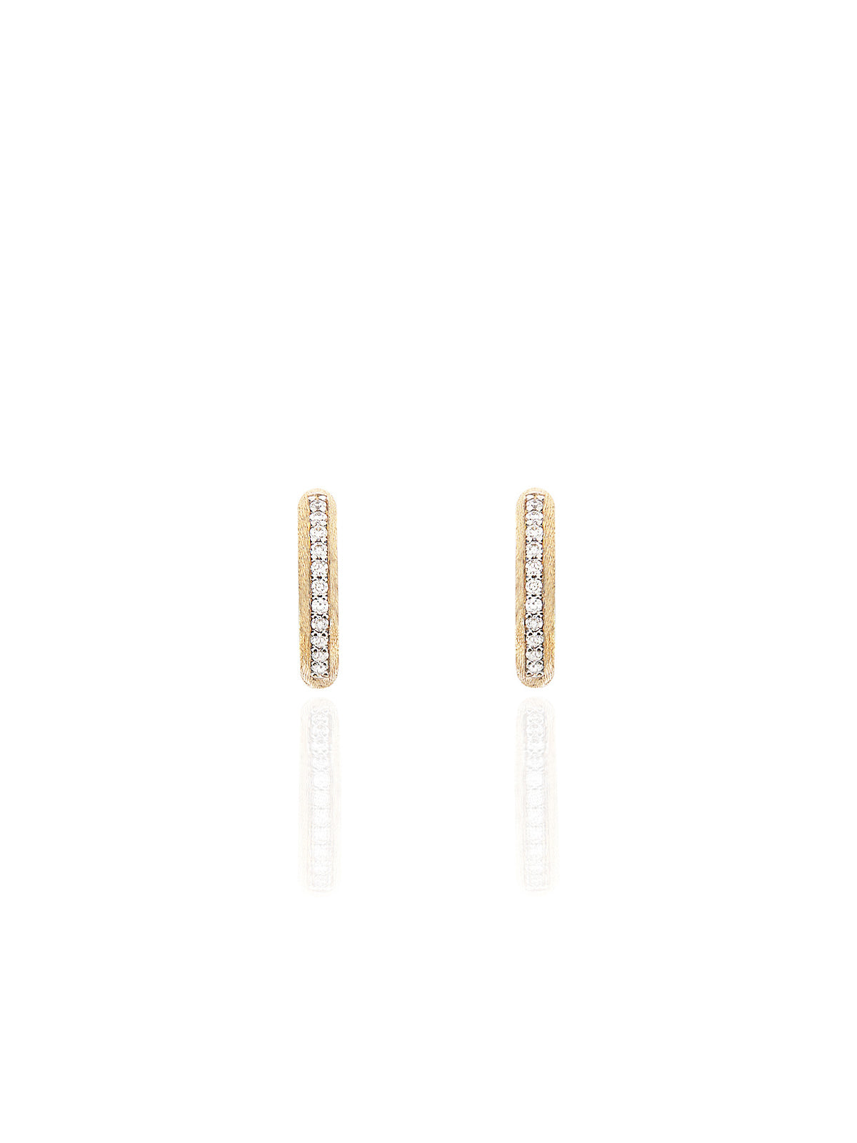 "libera" gold and diamonds hoop earrings (small)