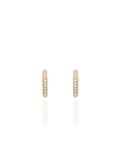 "libera" gold and diamonds hoop earrings (small)