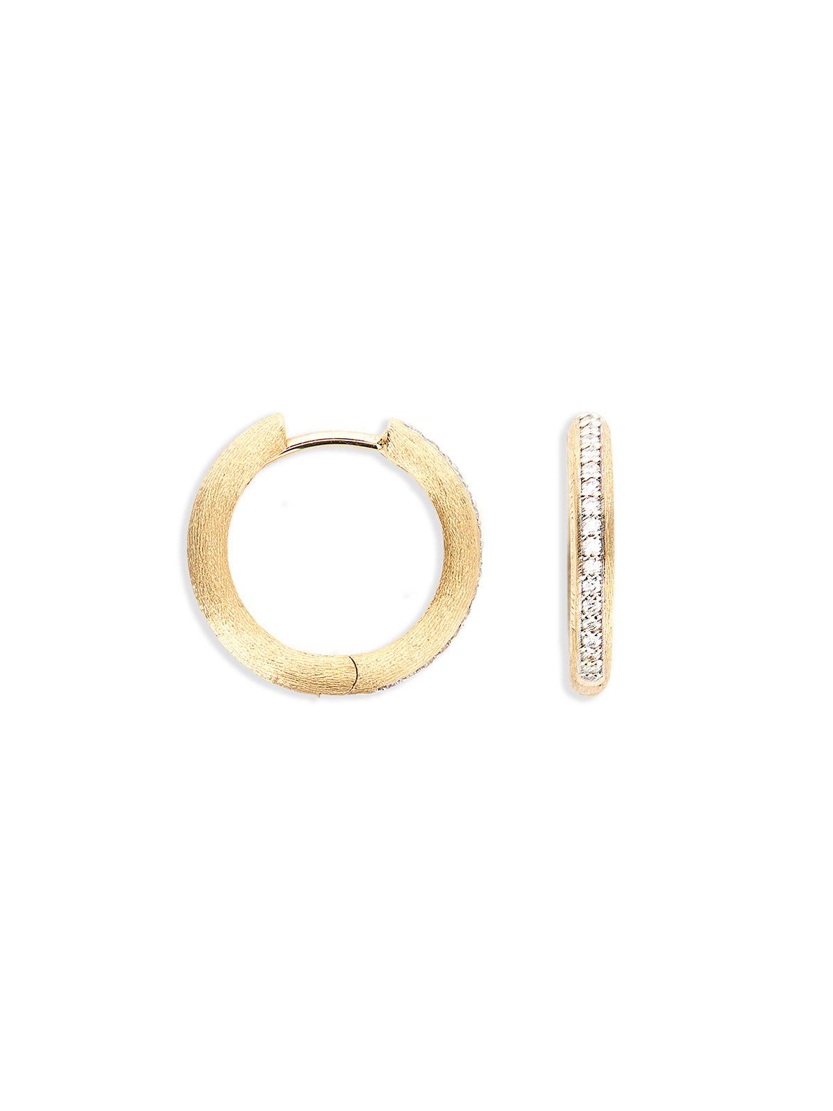 "libera" gold and diamonds hoop earrings (large)