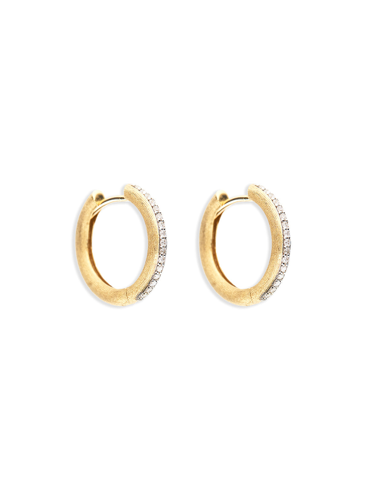 "libera" gold and diamonds hoop earrings (large)