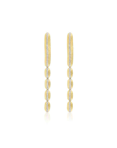 "Diva" gold and diamonds pendant earrings