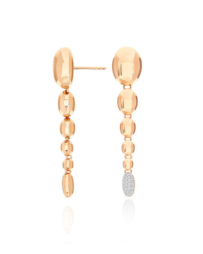 "ivy" rose gold and diamonds degradé boules pendant earrings