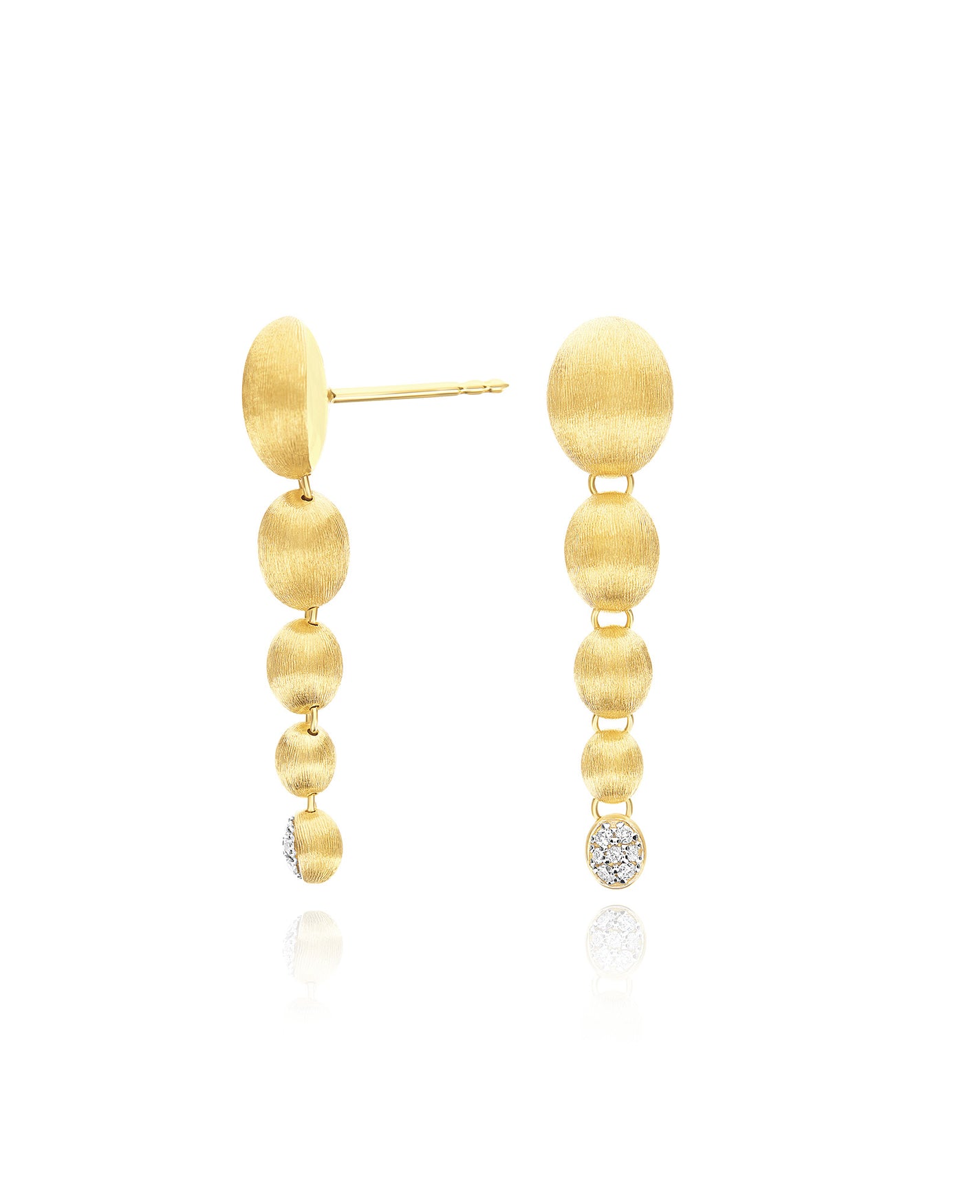 Ohrhänger "nuvolette" mit Degradé Boules aus gold und Diamanten