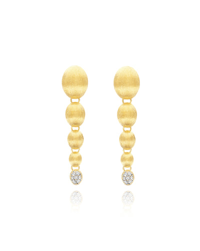 "nuvolette" gold and diamonds charming drop earrings