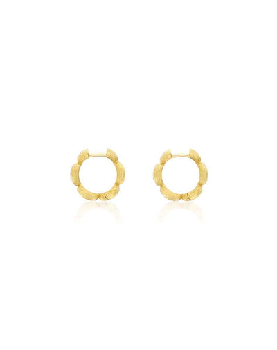 "Diva" gold and diamonds hoop earrings (small)