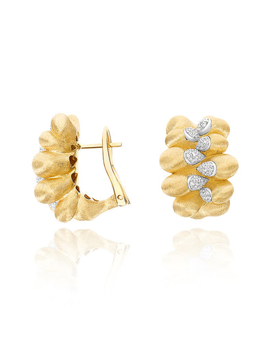 "trasformista" gold and diamonds iconic earrings