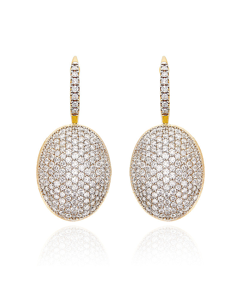 Nanis Orecchini "CILIEGINE" con boules pendenti in oro e diamanti (grandi) – Nanis Italian Jewels