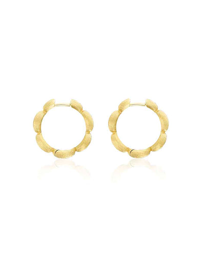 "diva" gold and diamonds hoop earrings (medium)