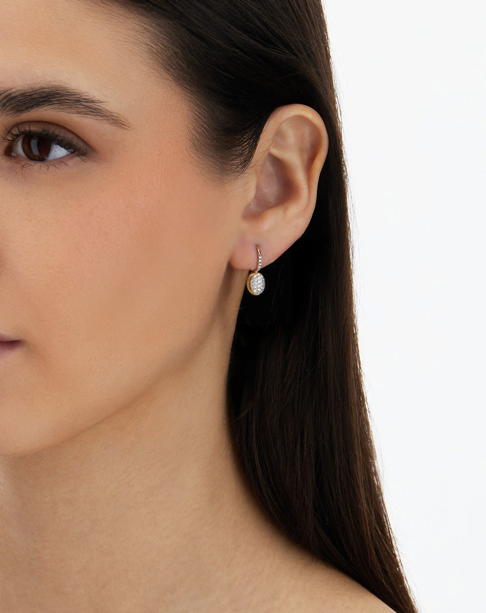 Ohrringe "BABY CILIEGINA" mit Boules aus gold und Diamant Details