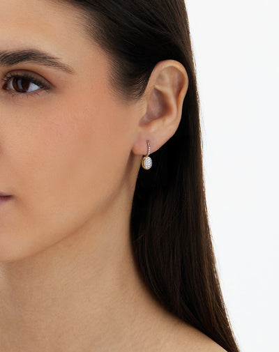 Ohrringe "BABY CILIEGINA" mit Boules aus gold und Diamant Details