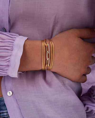 Bracciale collana "libera soul" con triplo elemento in oro rosa