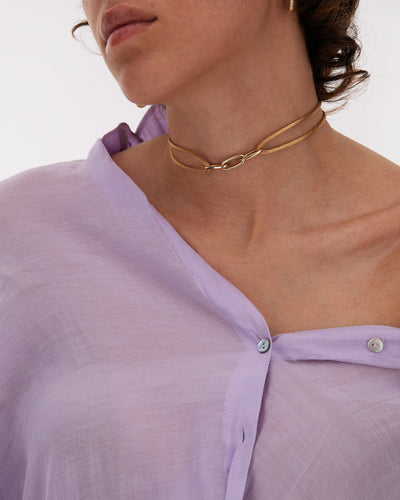 Bracciale collana "libera soul" con triplo elemento in oro rosa