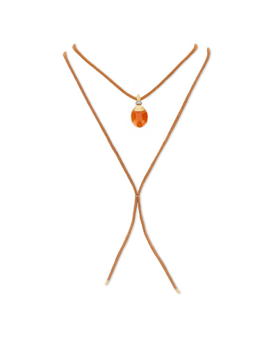"petra" gold, diamonds and orange aventurine pendant (medium) 