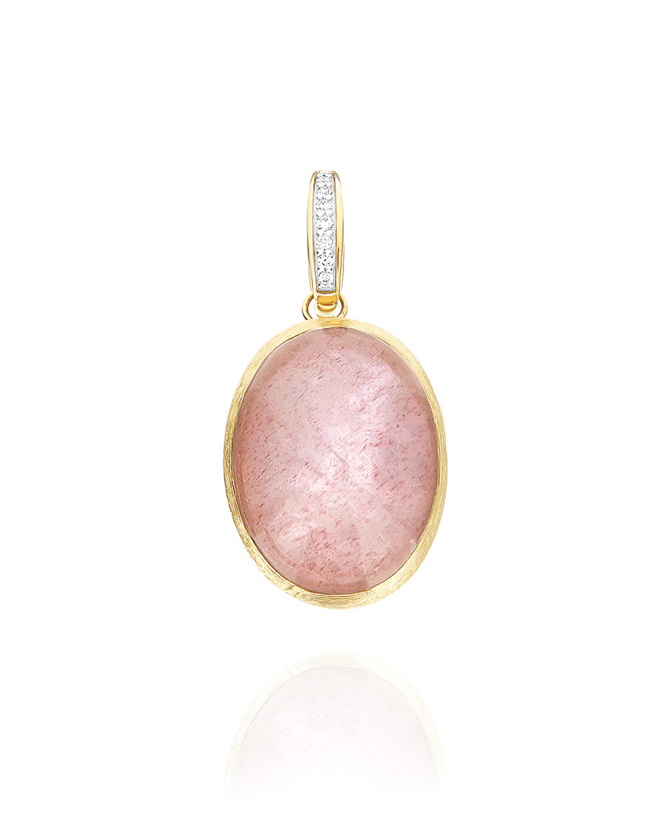 Nanis Charm Rosolio "Boules" in oro inciso, diamanti, cristallo di rocca, qu – Nanis Italian Jewels
