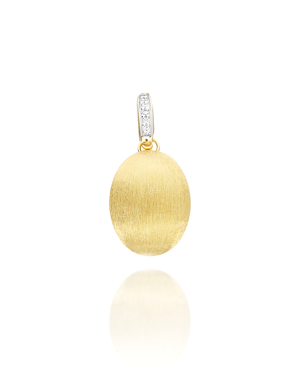 Nanis Charm "Boules" in oro inciso e diamanti (medio) – Nanis Italian Jewels