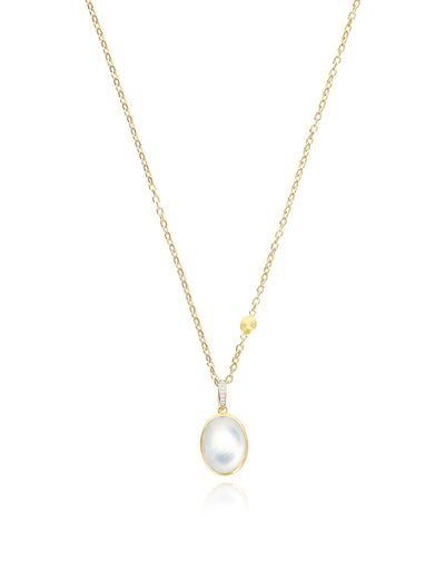 Dolcevita “Boules” charm in engraved gold, diamonds, mother-of-pearl and rock crystal (medium)