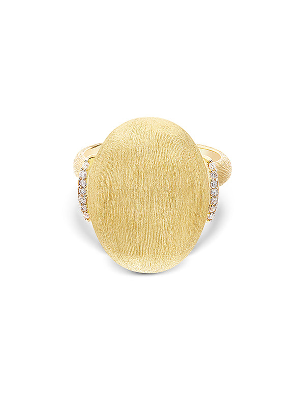 "élite" gold boule and diamonds ring (large) 