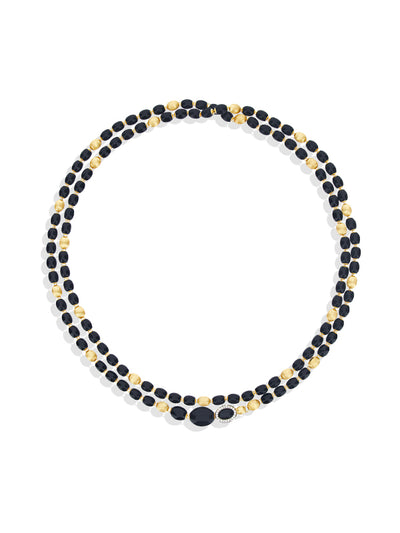 Collana statement IVY "MISTERY BLACK" convertibile in oro, diamanti e onice nero