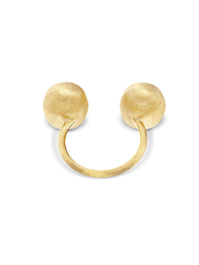 "bubble" statement ring with two boules (small) 