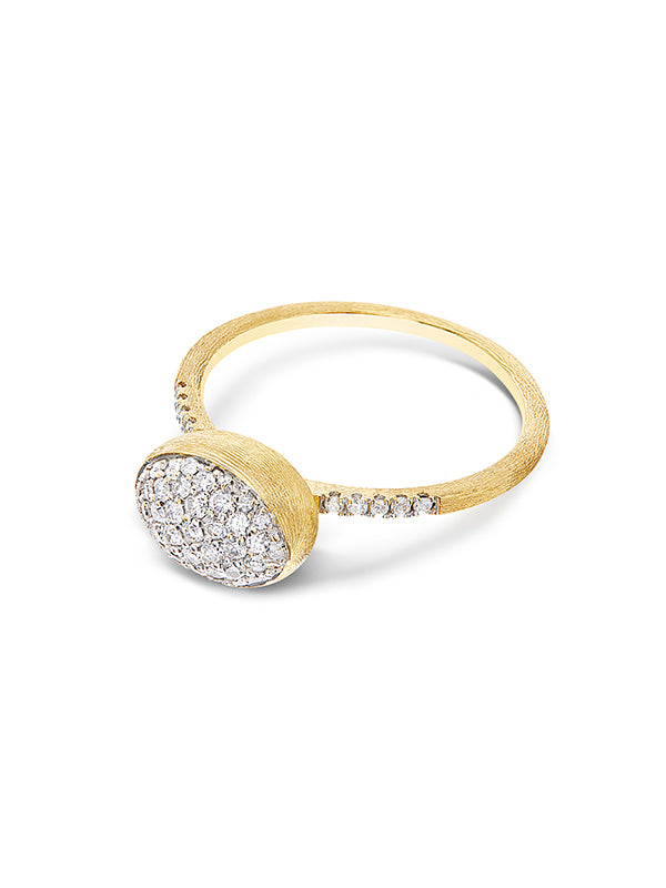 "Élite" diamonds and gold engagement ring (medium)