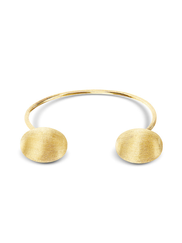 "bubble" gold bangle (large)