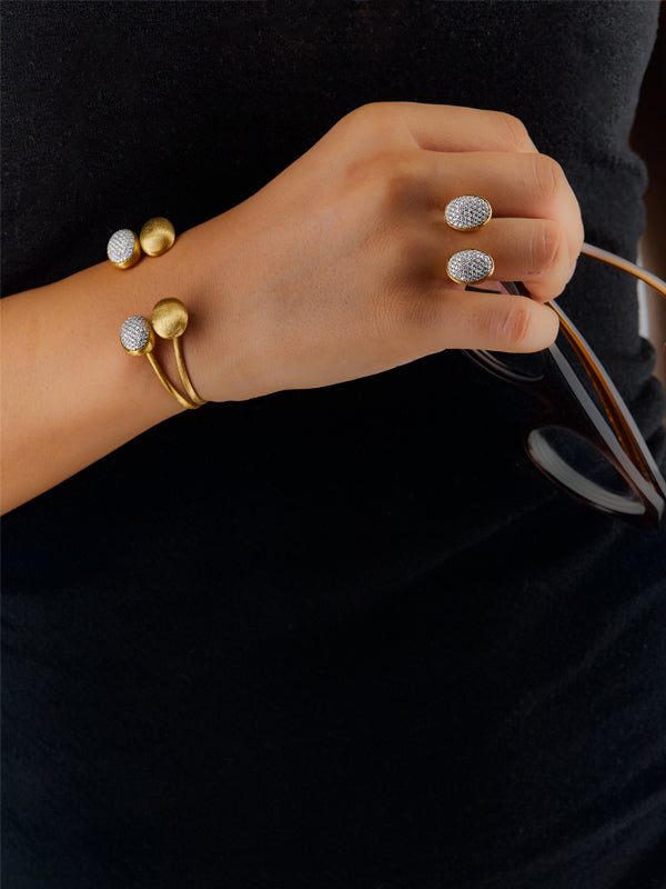 "bubble" gold bangle (small)