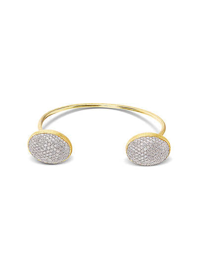 "bubble" gold and diamonds bangle (large)