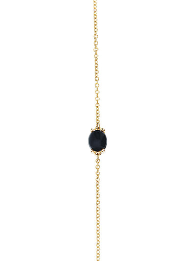 "mystery black" gold and black onyx choker