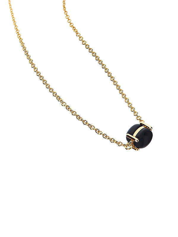 "mystery black" gold and black onyx choker