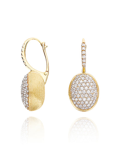 Orecchini "CILIEGINE" con boules pendenti in oro e diamanti (grandi)