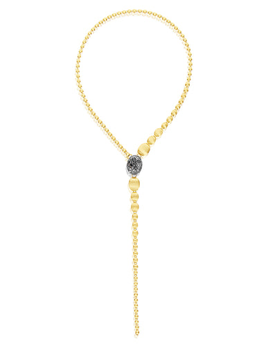 "reverse" gold, diamonds, rubies and rock crystal convertible y necklace