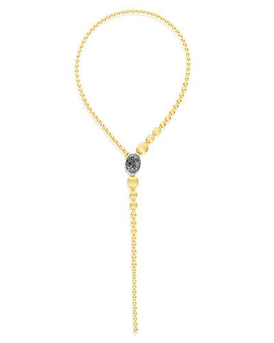 "reverse" gold, diamonds, rubies and rock crystal convertible y necklace 