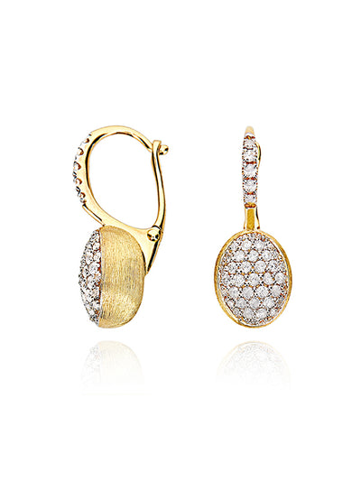 Orecchini "CILIEGINE" con boules pendenti in oro e diamanti (piccoli)