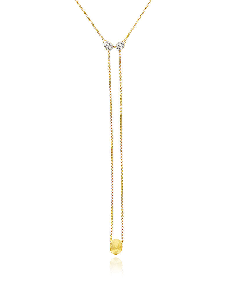 "luce" 3 in 1 gold and diamonds convertible necklace (small)