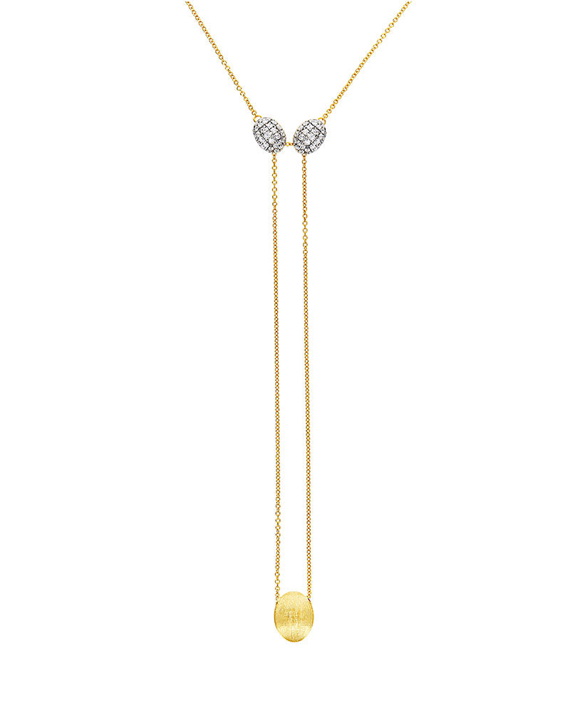 Collana "LUCE" convertibile 3 in 1 in oro e diamanti (grande)