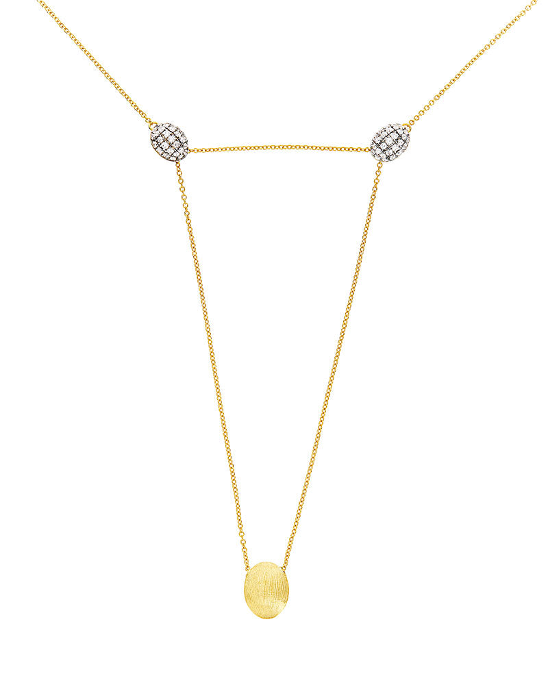 "luce" 3 in 1 gold and diamonds convertible necklace (large)