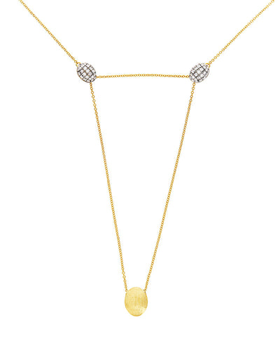 "luce" 3 in 1 gold and diamonds convertible necklace (large)
