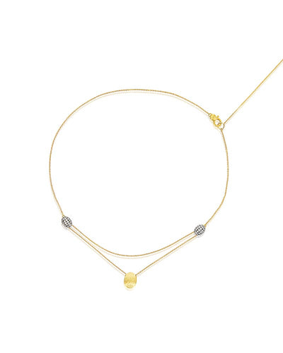 Collana "LUCE" convertibile 3 in 1 in oro e diamanti (grande)