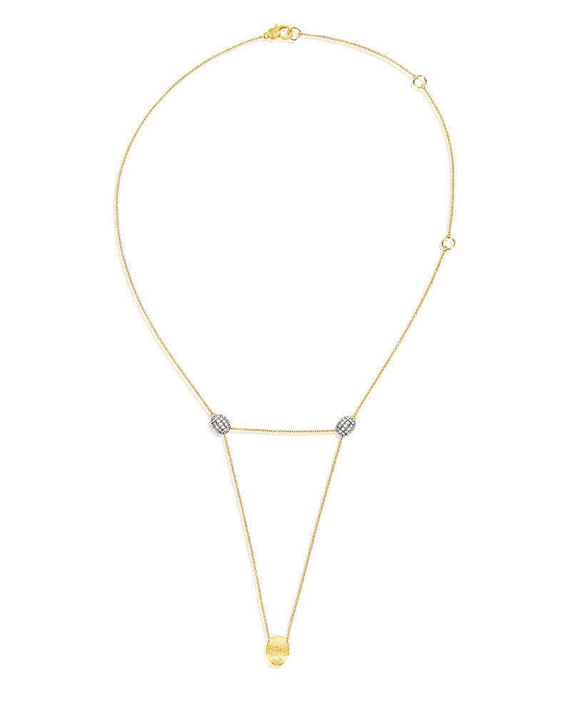 "luce" 3 in 1 gold and diamonds convertible necklace (large)