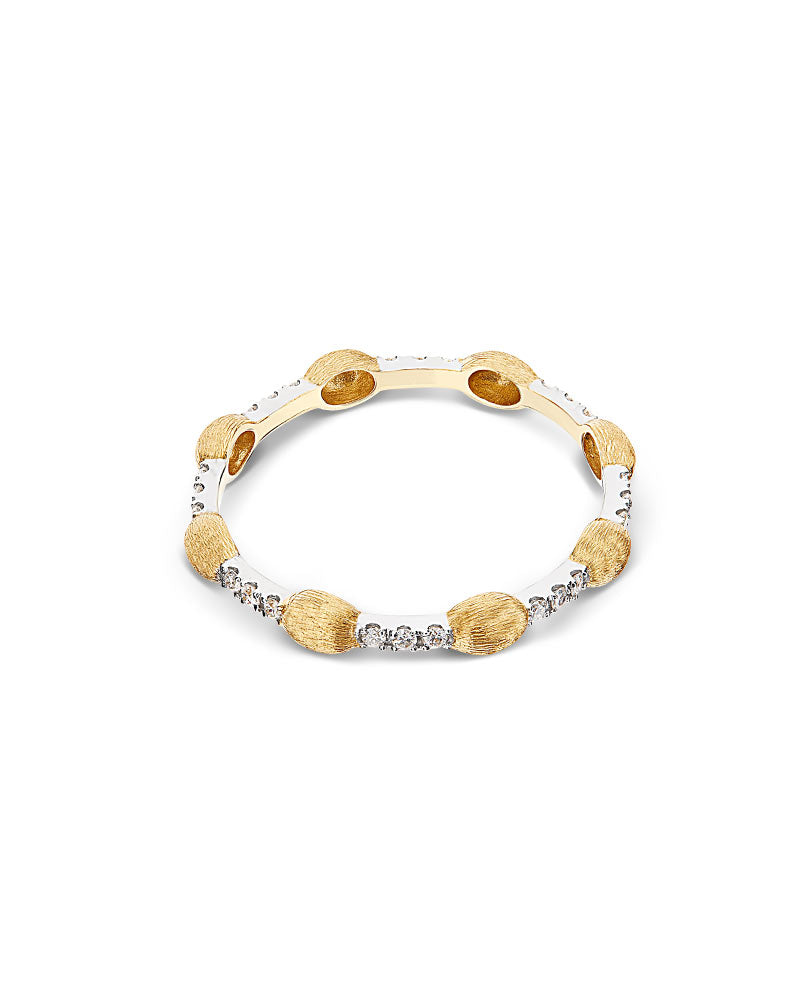 "élite" diamond bars and gold boules ring 